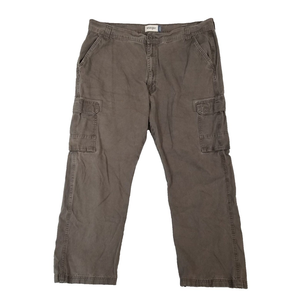 Wrangler cargo hiking pants men's 42 x 30 brown cotton Outdoor Adventure